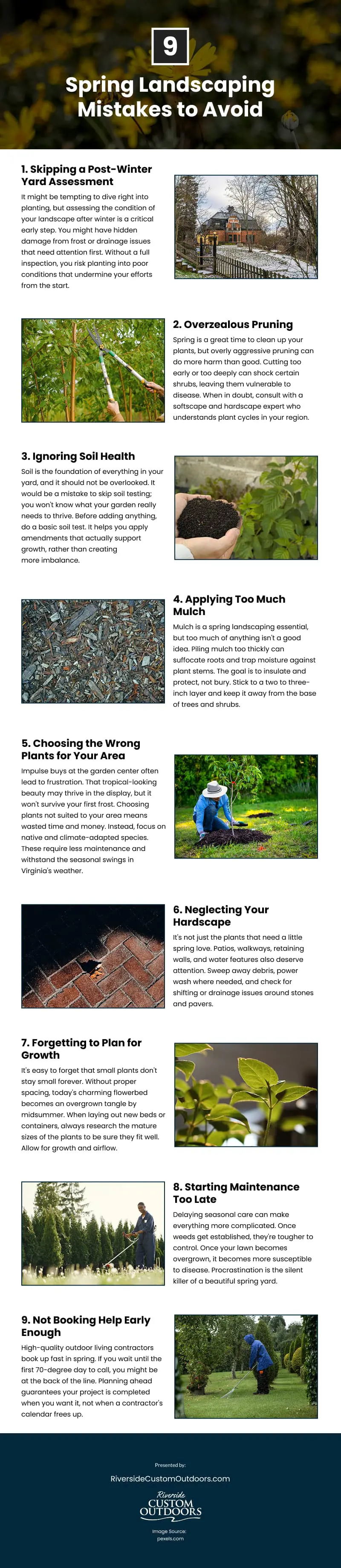 9 Spring Landscaping Mistakes to Avoid Infographic 9 Spring Landscaping Mistakes to Avoid Infographic