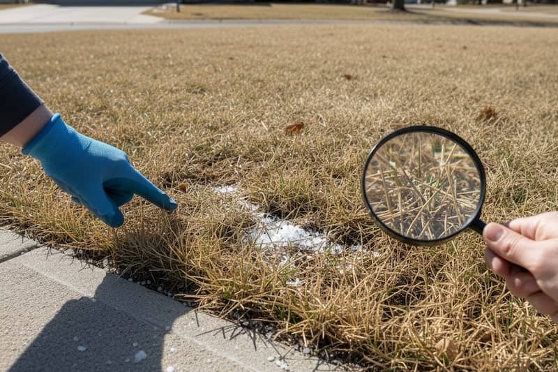 spot salt damage on your lawn spot salt damage on your lawn