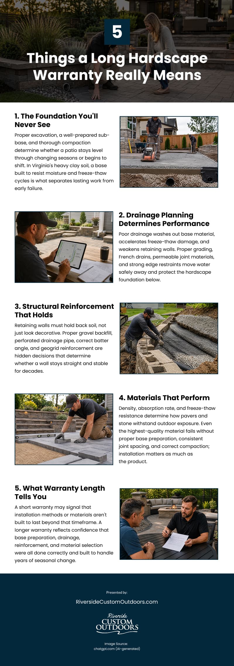 5 Things a Long Hardscape Warranty Really Means Infographic 5 Things a Long Hardscape Warranty Really Means Infographic